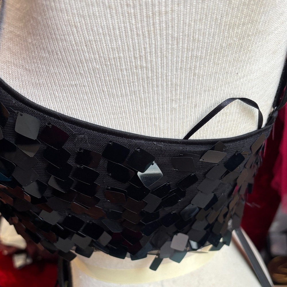 House of Harlow 1960 Black Sequin Two-Piece Maxi Dress - Picture 5 of 9
